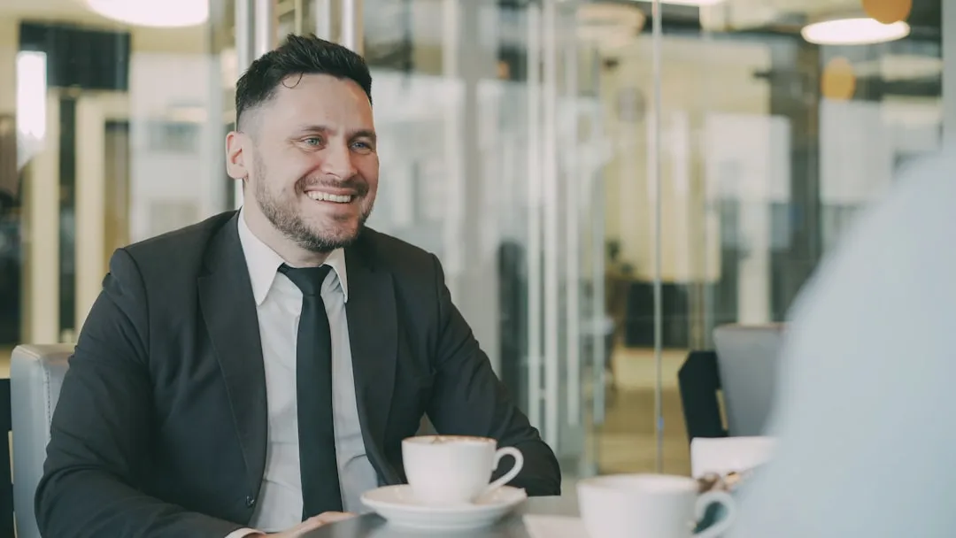 Business coffee meeting