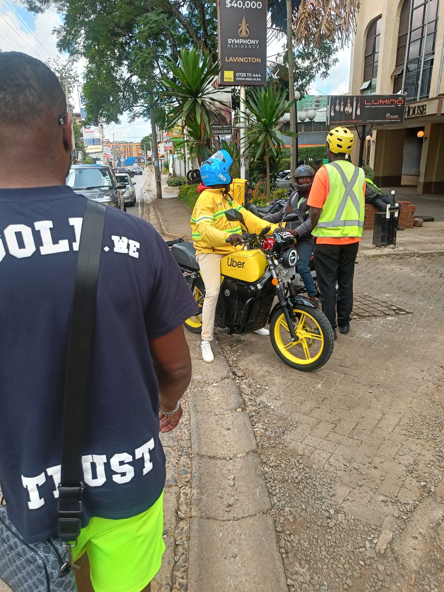 Uber electric bikes on Nairobi streets