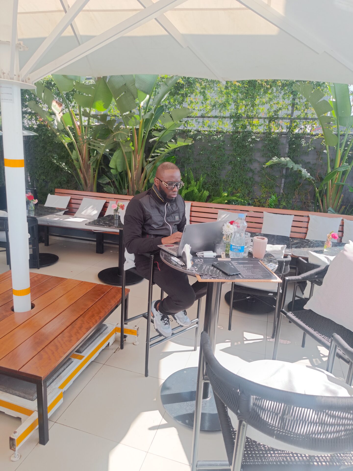 Vincent Nova working in Nairobi